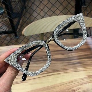 Vintage Cat Eye Glasses Clear Lens Retro Designer Womens Ladies Luxury Eyewear