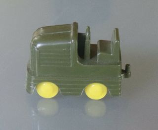 07/18 Vintage Marx Army Train Set,  Olive Green With Yellow Wheels Tractor