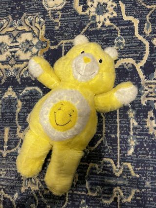 Vintage Care Bears Funshine Plush Yellow Doll Stuffed Animal