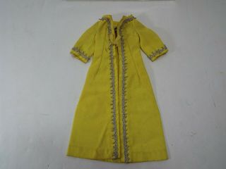 Vintage Mattel Barbie 1492 " Silver Polish " Yellow Over Coat Pre - Owned
