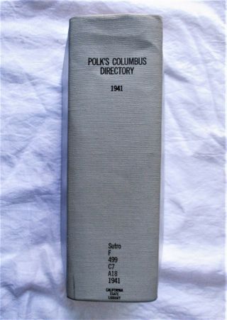 1941 Columbus,  Ohio,  City Directory With Every Resident & Business
