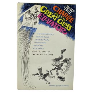 1972 Charlie & The Great Glass Elevator Roald Dahl Schindelman Hcdj 1st Edition