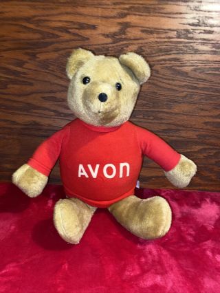 20 " Vintage 1977 Dan Dee Avon Plush Brown Stuffed Animal Bear Red Shirt