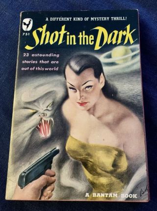" Shot In The Dark " Stories Signed By Ray Bradbury 1950 Bantam 751 Pb 1st Print