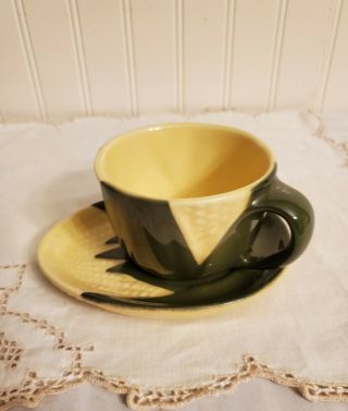 Vintage Shawnee Corn King Tea/coffee Cup & Saucer Set,  Oven Proof 90 & 91 Rare