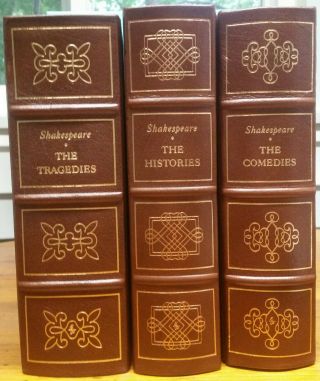Easton Press Shakespeare 3 Volume Set - The Tragedies,  Comedies And Histories