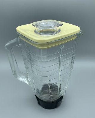 Vtg Oster Regency Kitchen Center Glass Blender Jar/lid Replacement Parts 5 Cups