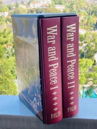Tolstoy War And Peace Folio Society 1971 - 2 Volumes Slipcase -