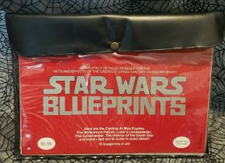 Vintage Star Wars 1977 Blueprint Set Of 15 Fold Out Sheets Millennium Falcon