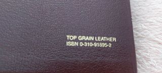 KJV Study Bible Zondervan Top Grain Leather 2002 Index Brown 2
