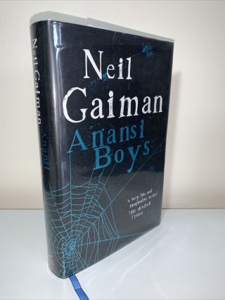 Neil Gaiman Anansi Boys Signed 1st Edition Review Hardback Book