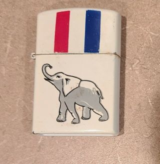 Vintage Amico Imports Gop Elephant Lighter 1964 Not Zippo,  Republican Political