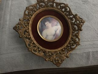 Vintage Portrait of a Girl by Millet A Cameo Creation Framed Picture 2