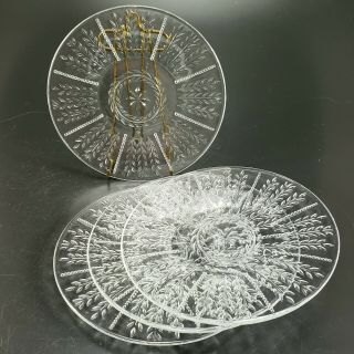 Federal Glass Wheat And Star Bread And Butter Plates Late 1930s