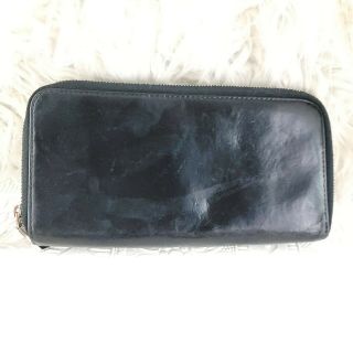 Hobo Bags Black Vintage Hide Leather Zip Around Phone Clutch Wallet