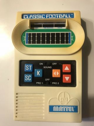Vintage Handheld Electronic 2000 Mattel Classic Football Game -