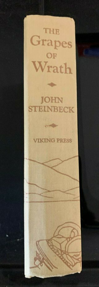 The Grapes Of Wrath Hardcover Book 1939 John Steinbeck Viking Press 1st Edition