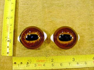 A Pair Vintage Solid Doll Glass Eyes Ø 35 Mm Bisque Doll Teady Bear Age1930 6009