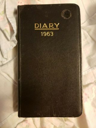 1963 Handwritten Diary Gaylie Frohock Charlestown Nh Full J.  F.  K.  Assassinated