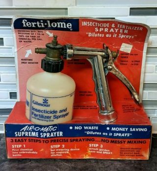 Vtg Gilmour Insecticide & Fertilizer Sprayer Orig.  Box & Directions Made In Usa