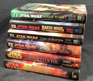 (6) Star Wars - All First Ed/1st Printing Hardcover Books - Darth Vader Maul Rogue