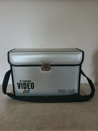 Vintage Canon Video Camcorder Carrying Case Vc - 10 Grey (12 - 1/2 " X 6 - 1/4 ")