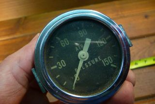 Vintage Stewart Warner Air Pressure Gauge 0 - 150 3