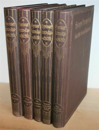 5 Bände.  Handbuch Der Kunstgeschichte.  Anton Springer.  Kröner,  1913 - 1921.