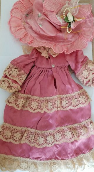 Vintage Corinne Italocremona Long Pink Dress Hat Sebino Furga Alta Moda 3