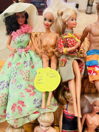 Barbie & Ken Dolls 15 BIG Lot• 1966,  68,  95,  99,  05,  09,  2010 w/ Accessories 2