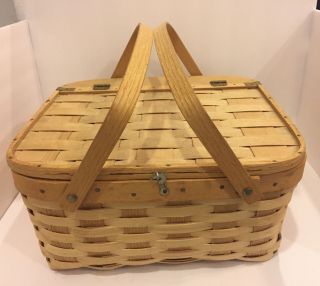 Vintage West Rindge Pie Carrier Basket Made In Rindge,  Hampshire -