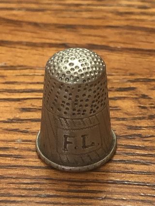 Thimble Vintage South American Sterling Silver Engraved