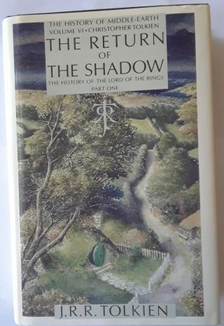 J.  R.  R.  Tolkien The Return Of The Shadow 1988 Hardcover W/ Dust Jacket Like
