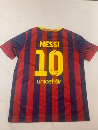 Lionel Messi Barcelona Home Jersey.  Vintage Authentic Jersey,  Rare,  Kid 