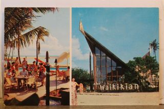 Hawaii Hi Waikikian Hotel Postcard Old Vintage Card View Standard Souvenir Post
