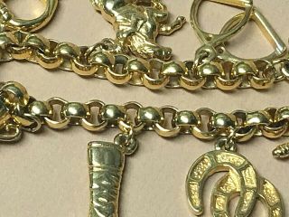 Vintage CAROLEE Charm Bracelet - Horse Themed W/Stirrup Toggle Closure 2