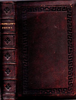 1874 Fine Leather Henry Wadsworth Longfellow Poetry Hiawatha Evangeline Gift
