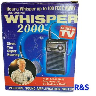 Vintage Whisper 2000 Sound Modulator Hearing Amplification With Battery