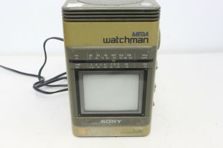 Vintage Sony Mega Watchman Fd - 500 Am/fm Receiver Retro Travel Decor