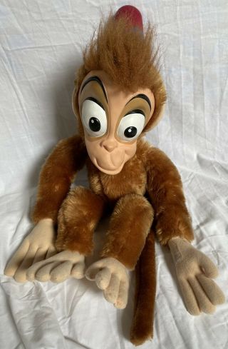 Vintage 90s The Disney Store Aladdin Plush Stuffed Abu Monkey