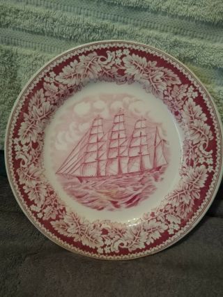 Homer Laughlin Currier And Ives “clipper Ship,  Great Republic “ Salad Plate