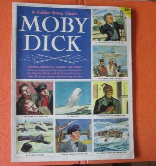 P - 45 A Golden Stamp Classic Moby Dick,  Softcover 1956,  Simon And Schuster