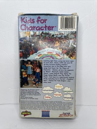 VTG 1990s Kids for Character (VHS) Barney Lamb Chop Gullah Gullah Island 2