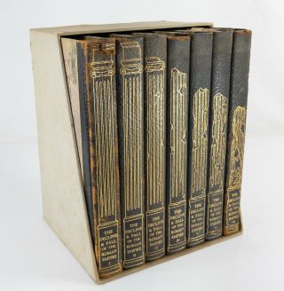 Vintage Boxed Leatherbound Book Set Decline And Fall Of The Roman Empire Gibbons