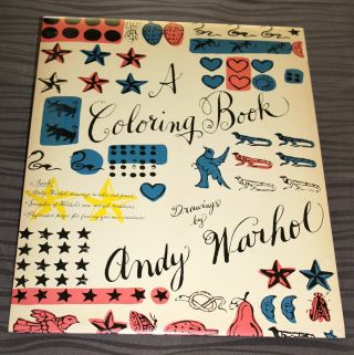 Andy Warhol Coloring Book Drawings 1990 First 1st Edition