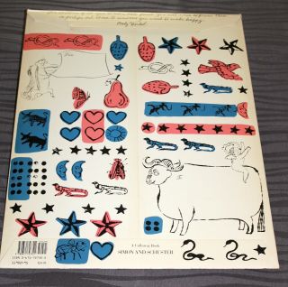 Andy Warhol Coloring Book Drawings 1990 First 1st Edition 2