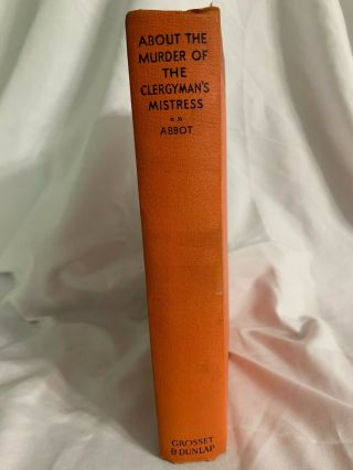 Vintage Book– About the Murder of the Clergyman’s Mistress by Anthony Abbot 1931 2