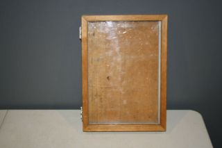 Vintage Hand Made Wood Portable Display Case 11 1/2 " X 16 " X 2 3/4 "