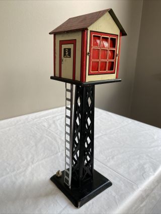 Vtg Marx Train 413a Watchman Lighted Tower O Needs Restore Wiring Railroad Rr