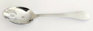 Reed & Barton Hammered Antique 18/8 Stainless 8 1/2 " Pierced Serving Spoon
